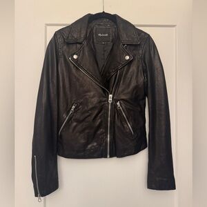 Madewell Black Leather Biker Jacket